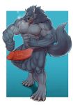  abs anthro balls biceps big_balls big_muscles big_penis breath bulge canid canine canis claws enigma_(daltenigma) erection fangs flasker fur genitals grey_body grey_fur hi_res huge_balls huge_penis humanoid_genitalia humanoid_penis hyper looking_at_viewer male mammal muscular nipples nude pecs penis simple_background solo tongue tongue_out vein veiny_penis wolf yellow_eyes 