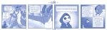  blue_and_white coin comic detailed_background dialogue dragon english_text feral gold_(metal) hi_res horn larger_feral male monochrome size_difference text vavacung wings 
