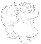  2019 anthro balls belly big_belly butt canid canine genitals gumcrate hi_res humanoid_hands incubus! ink_incuberia male mammal overweight overweight_male penis simple_background solo white_background 