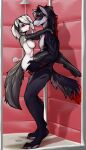  absurd_res ahegao anthro anthro_on_anthro anthro_penetrated anthro_penetrating anthro_penetrating_anthro bodily_fluids breasts canid canid_demon canine canis clothing container demon dreyk-daro duo eye_roll female female_penetrated from_front_position fur genital_fluids genitals grey_hair hair hellhound helluva_boss hi_res leaning leaning_back leg_wrap legwear looking_at_another looking_pleasured loona_(helluva_boss) lying male male/female male_penetrating male_penetrating_female mammal maverick_(lonekeith) nipples on_back on_bottom on_top open_mouth paws penetration pussy red_eyes red_sclera sex size_difference sketch smile spread_legs spreading vaginal vaginal_penetration wolf 