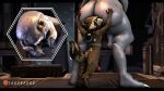  16:9 alien anthro balls big_butt brown_body brown_fur butt butt_grab duo eyes_closed fur genitals grey_body guardians_of_the_galaxy halo_(series) hand_on_butt hi_res looking_at_viewer looking_down male male/male mammal marvel microsoft nails open_mouth penis procyonid raccoon rocket_raccoon sangheili size_difference smile space teeth thick_thighs twopapers video_games widescreen xbox_game_studios 