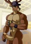 abs anthro bambi_(film) biceps big_penis cervid disney erection genitals hi_res kappax male mammal muscular muscular_male pecs penis solo the_great_prince_of_the_forest 