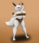  anthro belt_bra big_breasts breasts curvy_figure eevee female hi_res hourglass_figure huge_breasts melee_weapon nintendo pok&eacute;mon pok&eacute;mon_(species) shiny_pok&eacute;mon solo sword ultrazeta120 video_games weapon wide_hips 