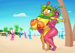  &lt;3 absurd_res banana beach being_watched big_breasts big_penis breast_play breasts cherry clothed clothing duo elemental_creature elemental_humanoid fan_character female flora_fauna food food_creature food_humanoid from_behind_(disambiguation) fruit fruit_humanoid genitals herm hi_res humanoid intersex intersex/female living_fruit looking_at_another panties panties_down partially_clothed penis plant plant_humanoid screwroot seaside sex titfuck trans_(lore) trans_woman_(lore) underwear underwear_down 