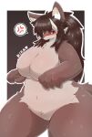  &lt;3 4_fingers annoyed anthro barely_visible_genitalia barely_visible_pussy big_breasts biped black_background black_nose blush breasts brown_body brown_fur brown_hair brown_tail canid canine canis cheek_tuft claws colored countershade_face countershade_fur countershade_torso countershading curvy_figure digital_media_(artwork) facial_tuft featureless_breasts female finger_claws fingers fluffy front_view fur genitals glistening glistening_body glistening_fur glistening_hair hair hi_res huge_breasts inner_ear_fluff kemono long_hair looking_at_viewer mammal monotone_ears monotone_tail multicolored_body multicolored_fur multicolored_hair navel nude paws pictographics portrait pupils pussy shaded simple_background slightly_chubby slit_pupils snout solo speech_bubble standing tan_body tan_countershading tan_fur tan_inner_ear thick_thighs three-quarter_portrait three-quarter_view tomochan tuft two_tone_body two_tone_fur two_tone_hair voluptuous white_hair white_inner_ear_fluff wide_hips wolf 