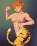  abs absurd_res anthro biceps breasts breath_of_fire capcom claws felid female fur hair hi_res humanoid katt_(breath_of_fire) mammal muscular navel nipples nude orange_hair pantherine sacrificabominat slit)pupils solo stripes tiger video_games white_body white_fur yellow_body yellow_eyes yellow_fur 