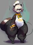  hair_in_face hi_res male mammal mephitid sailor sailor_hat sailor_uniform saltyseaskunk scent short_stack skunk slightly_chubby thick_thighs 