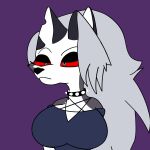  animated breasts canid canine canis female helluva_boss hi_res humanoid loona_(helluva_boss) luckyfur mammal solo wolf 