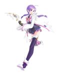  aisha_(elsword) bad_id bad_pixiv_id bow elemental_master_(elsword) elsword gloves heart miniskirt open_mouth pink_bow purple_eyes purple_hair purple_skirt rotix running skirt solo thighhighs twintails wand white_background zettai_ryouiki 