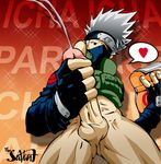  artist_request cum hatake_kakashi lowres male male_focus masturbate masturbation naruto penis uncensored 