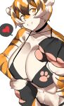  &lt;3 2022 absurd_res anthro arknights aspirindabaitu athletic athletic_anthro athletic_female big_breasts black_nose breasts brown_body brown_fur cleavage clothed clothing colored digital_media_(artwork) felid female footprint fur hair half-length_portrait head_tilt hi_res high-angle_view huge_breasts hypergryph looking_at_viewer looking_up mammal multicolored_body multicolored_fur multicolored_hair orange_body orange_eyes orange_fur pantherine pawprint pictographics portrait shaded short_hair simple_background small_nose smile solo striped_body striped_fur stripes studio_montagne swimwear tiger video_games waaifu_(arknights) white_background white_body white_fur 