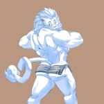  anthro butt felid fur hi_res lifewonders lion male mammal mane muscular muscular_anthro muscular_male pantherine rear_view shiningcaliber snow_(tas) solo tokyo_afterschool_summoners towel video_games white_body white_fur 