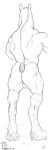  anthro big_butt butt equid equine fetlocks hi_res horse looking_away male mammal muscular muscular_male simple_background sketch solo thick_thighs trogan unguligrade_anthro white_background 