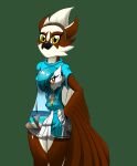  2021 accipitriform anthro avian bird breasts brown_body clothing fan_character feathered_arms female gardevoir ghostth39 green_background hi_res looking_at_viewer multicolored_body nintendo osprey pok&eacute;mon pok&eacute;mon_(species) sega shirt simple_background small_breasts solo sonic_the_hedgehog_(series) t-shirt topwear two_tone_body video_games white_body winged_arms wings yellow_eyes 