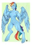  anthro breasts equid equine female friendship_is_magic genitals hi_res hooves mammal muscular muscular_female my_little_pony natt333 nude pegasus pussy rainbow_dash_(mlp) solo wings 