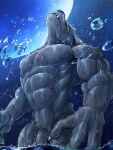  2022 abs absurd_res anthro bathing black_nose blaidd_(elden_ring) canid canine canis claws elden_ring eyes_closed fangs finger_claws fur genitals grey_body grey_fur head_back hi_res humanoid_hands male mammal moon muscular muscular_anthro muscular_male navel night nipples nude partially_submerged pecs penis signature skinny_dipping solo standing standing_in_water teeth vein veiny_muscles veiny_penis waddledox water wet wet_body wet_fur wolf 