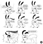  absurd_res anthro big_penis bunny_costume clothing costume genitals hi_res hyaenid hyper jeffrey_taggart male mammal meme meme_clothing penis solo thewilldpink 