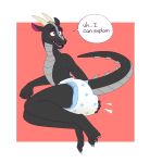  accident anthro bodily_fluids caught diaper dragon embarrassed falund feces fethyr genital_fluids hi_res male messy_diaper peeing scalie scat soiling solo urine watersports wet wet_diaper wetting 