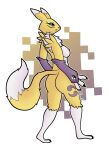  bandai_namco canid canine digimon digimon_(species) female fox fur hi_res humanoid irgramfox looking_at_viewer mammal nude renamon simple_background solo video_games 
