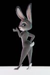  2022 2:3 3d_(artwork) absurd_res anthro digital_media_(artwork) disney ears_up eyelashes female fever-dreamer fingers_spread flat_chested fur grey_body grey_fur hand_on_hip hi_res invisible_hotdog judy_hopps lagomorph leporid looking_at_viewer looking_back mammal multicolored_body multicolored_ears multicolored_fur nude open_mouth open_smile purple_eyes purple_sclera rabbit scut_tail short_tail simple_background smile smiling_at_viewer solo teeth two_tone_body two_tone_ears two_tone_fur white_body white_fur zootopia 