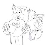  anthro bedroom_eyes brutus_(pixie_and_brutus) canid canine canis chubby_anthro chubby_male clothed clothing crossover cuckold domestic_cat domestic_dog english_text felid feline felis female fran_(litterbox_comics) fully_clothed german_shepherd hand_on_chin herding_dog hi_res holding_object husband joel_(litterbox_comics) litterbox_comics looking_at_another looking_at_viewer male mammal mature_anthro mature_female mature_male microsoft monochrome muscular muscular_anthro muscular_male narrowed_eyes open_mouth pastoral_dog pixie_and_brutus seductive text unknown_artist video_games webcomic wife xbox xbox_console xbox_game_studios 