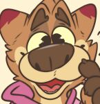  anthro big_nose canid canine close-up cropped icon male mammal silly solo zanky zankytime 