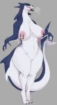  absurd_res anthro areola big_breasts blue_body breasts curvaceous curvy_figure feet female genitals hi_res lvlirror marine nintendo nipple_piercing nipples nude piercing pink_nipples pok&eacute;mon pok&eacute;mon_(species) pussy shark_tail sharpedo solo standing thick_thighs tiptoes uncensored video_games voluptuous white_body wide_hips 