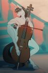  anthro bowed_string_instrument breasts cello cute_expression digital_drawing_(artwork) digital_media_(artwork) equid equine female friendship_is_magic hasbro hi_res horse mammal musical_instrument my_little_pony nude octavia_(mlp) patreon patreon_artist pony reward smile solo solo_focus string_instrument sunny_way text url 