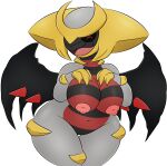  absurd_res animal_humanoid anthro belly big_breasts big_nipples breasts claws dragon dragon_humanoid female giratina hand_on_breast happy hi_res humanoid leaning leaning_forward legendary_pok&eacute;mon monster nintendo nipples no_genitals pok&eacute;mon pok&eacute;mon_(species) pok&eacute;morph slightly_chubby solo teasing thick_thighs video_games wings zinzoa 
