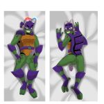  absurd_res anthro balls bottomless butt clothed clothing dakimakura_design donatello_(tmnt) duo enookie erection genitals hi_res male penis reptile rise_of_the_teenage_mutant_ninja_turtles scalie teenage_mutant_ninja_turtles turtle 