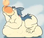  belly big_belly bodily_fluids charizard hand_on_chest lugiaberry nintendo nude open_mouth overweight pok&eacute;mon pok&eacute;mon_(species) scalie swallowing sweat sweatdrop typhlosion video_games vore 