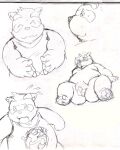  2014 anthro balls bbn belly big_belly blush butt canid canine clothing erection eyes_closed genitals kemono male mammal morenatsu overweight overweight_male penis raccoon_dog shirt sketch small_penis solo tanuki topwear unavailable_at_source video_games visual_novel young yukiharu_kuri 