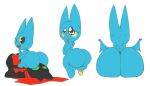  adorabat anthro big_butt black_body black_eyes blue_body bodily_fluids butt cape cartoon_network chiropteran clothing crying domestic_cat duo facesitting felid feline felis female gloves green_sclera handwear hi_res huge_butt male mammal mao_mao:_heroes_of_pure_heart neom-daddy nude open_mouth pegleg sheriff_mao_mao_mao tears thick_thighs wide_eyed 