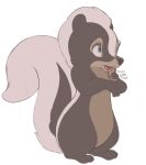  2022 anthro black_body black_fur blue_eyes dated digital_media_(artwork) eyelashes fur hi_res mammal mephitid open_mouth signature simple_background skunk solo standing tohupo tongue white_background white_body white_fur 