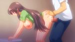  animated animated_gif ass ass_grab bent_over blush bounce bouncing_breasts breasts brown_hair censored doggystyle from_behind gif large_breasts long_hair nipples ootsuru_kei oppai_no_ouja_48 sex vaginal 