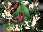  amagi_yukiko anal brown_hair cottage cum kujikawa_rise mara_(megami_tensei) multiple_girls oral persona persona_4 rape satonaka_chie shirogane_naoto tentacles vaginal 