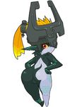  &#12518;&#12454; 1girl ass butt female hair helmet imp imp_midna kemonon looking_at_viewer looking_back markings midna nintendo nude orange_hair plain_background pussy red_eyes ricosye smile solo the_legend_of_zelda the_legend_of_zelda:_twilight_princess twilight_princess video_games 