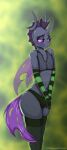  absurd_res anthro armwear arthropod blush bottomwear changeling clothed clothing elbow_gloves fan_character fishnet friendship_is_magic girly gloves handwear hi_res legwear my_little_pony oc:blank shamziwhite shorts solo standing thigh_highs 