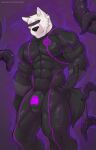  absurd_res anthro bulge canid canine canis clothing drone first_person_view hi_res hypnosis kento267 lock_bulge looking_at_viewer male male/male mammal mind_control muscular muscular_anthro muscular_male nipples null_bulge rubber rubber_clothing rubber_suit smile solo white_body 