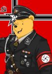  animate_inanimate bili_get clothed clothing disney hat headgear headwear hi_res living_plushie open_mouth plushie pooh_bear solo swastika symbol winnie_the_pooh_(franchise) xi_jinping yellow_body 
