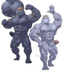  balls butt duo erection genitals hi_res humanoid machoke maldu male muscular muscular_male nintendo nipple_piercing nipples nude penis piercing pok&eacute;mon pok&eacute;mon_(species) red_eyes vein veiny_penis video_games yellow_eyes 