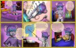  &lt;3 &lt;3_eyes absurd_res anthro bianca_winter_(lilmousybianca) bidoof blue_eyes blue_hair brain cereal ear_piercing female food foxxxiny90 game_console hair hi_res mammal mouse multicolored_hair murid murine nintendo nintendo_switch organs piercing pok&eacute;mon pok&eacute;mon_(species) purple_hair rodent solo switch_console text translated two_tone_hair video_games 