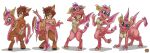  absurd_res activision anthro blue_eyes brown_body brown_fur brown_hair clothing costume dragon elora ember_(spyro) faun_(spyro) female fur green_eyes grizzlydafurry_(artist) hair hi_res mascot partial_nudity sequence solo spyro_the_dragon suiting_up video_games 