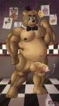 anthro belly billedraccoon72 chubby_anthro chubby_belly chubby_male five_nights_at_freddy&#039;s freddy_(fnaf) genitals male male/male mammal penis scottgames slightly_chubby solo ursid video_games 