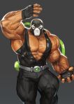  bane_(dc) black_clothing clothed clothing dc_comics green_liquid hi_res humanoid male mask muscular muscular_male red_eyes solo traver009 vein veiny_muscles 