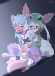  absurd_res ahegao alolan_vulpix anthro berr blue_eyes brian_the_sylveon clothing controller duo eeveelution female game_controller green_eyes hi_res hoodie knot legwear looking_pleasured male male/female medical_instrument multi_tail nintendo on_lap pawpads paws pok&eacute;mon pok&eacute;mon_(species) regional_form_(pok&eacute;mon) sarox scientific_instrument sitting_on_lap smug stethoscope sylveon thigh_highs topwear video_games 