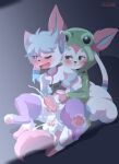  absurd_res ahegao alolan_vulpix anthro berr blue_eyes bodily_fluids brian_the_sylveon clothing controller cum cum_in_ass cum_inside cum_while_penetrated duo eeveelution female game_controller genital_fluids green_eyes hi_res hoodie knot legwear looking_pleasured male male/female medical_instrument multi_tail nintendo on_lap pawpads paws penetration pok&eacute;mon pok&eacute;mon_(species) regional_form_(pok&eacute;mon) sarox scientific_instrument sitting_on_lap smug stethoscope sylveon thigh_highs topwear video_games 