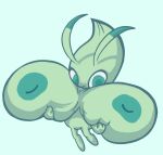  antennae_(anatomy) big_breasts breast_grab breast_squish breasts celebi female green_body green_nipples hand_on_breast huge_breasts legendary_pok&eacute;mon looking_down nintendo nipples pok&eacute;mon pok&eacute;mon_(species) seajelly short_legs size_difference smile solo squish video_games 