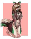  absurd_res anthro blue_(slushiiehuskiie) blush breasts canid canine canis collar domestic_dog female flades hair hands_between_legs hi_res husky kneeling leash leash_in_mouth mammal nordic_sled_dog object_in_mouth slightly_chubby solo spitz thick_thighs wide_hips 