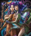  big_breasts big_butt breast_squish breasts butt cervid cervid_taur cleavage clothed clothing duo female female/female gecko gecko_humanoid humanoid izhardraws league_of_legends lillia_(lol) lizard long_tail mammal mammal_taur multicolored_body neeko_(lol) reptile riot_games scalie skimpy small_waist squish taur text thick_thighs url video_games wide_hips 